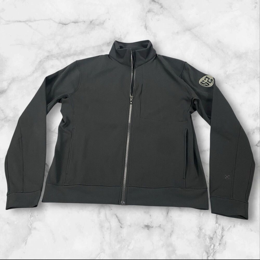 Lululemon Sojourn Jacket Large Black Full‎ Zip Stretch Softshell Warpstreme